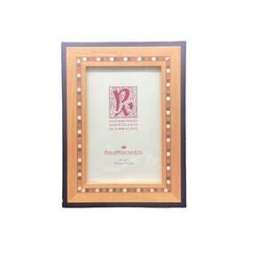 Contemporary Hand finished Hardwood Picture Frame with Inlay Accents